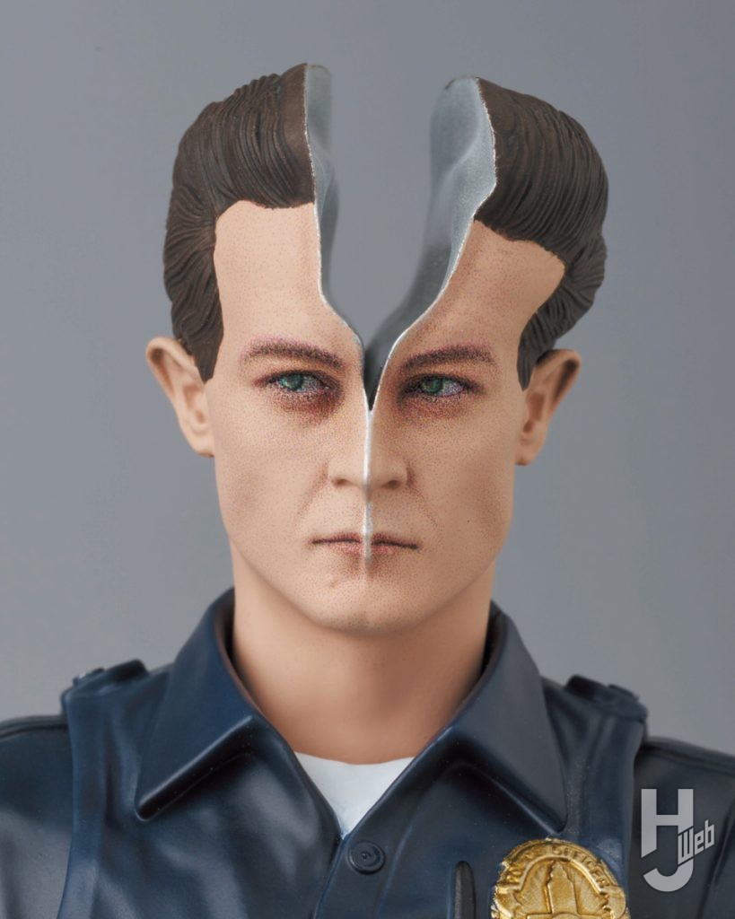 T-1000の可動フィギュアの表情のアップ画像その3