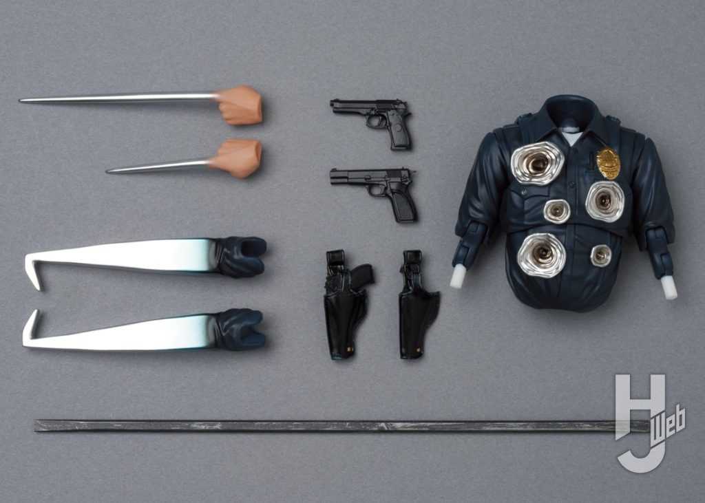 T-1000の可動フィギュアの付属パーツの画像