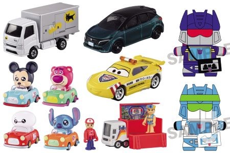 ディズニーキャラクターのしょんぼり顔がキュートな「TOMICA TUNES」や新たな「トミカプレミアム」をご紹介！ トランスフォーマーのかわいいぬいぐるみも新発売