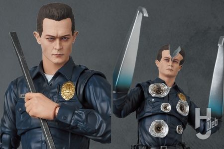 変幻自在の刺客『ターミネーター2』「T-1000」がアクションフィギュアに!液体金属のダメージ状態を再現した交換パーツで劇中シーンを再現可能【MAFEX最新情報】