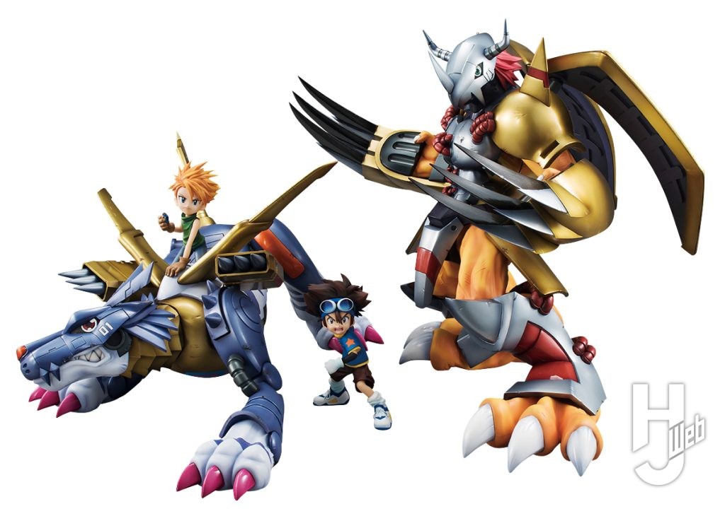 メタルガルルモンと石田ヤマトのフィギュアの画像