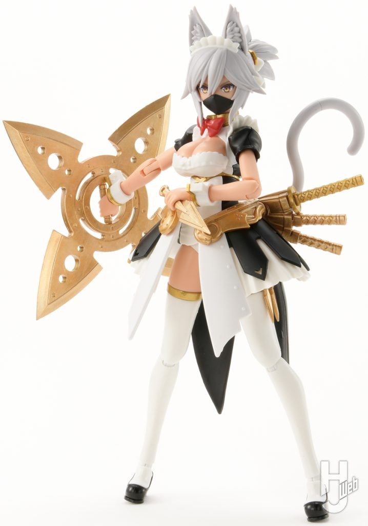 「メイドロイド・クオン」ゴールド部塗装完了