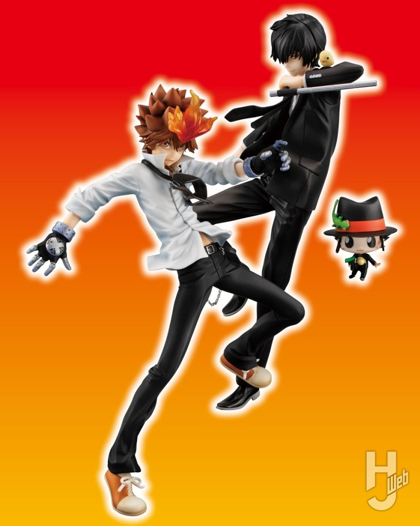 沢田綱吉と雲雀恭弥とリボーンのフィギュアのメイン画像