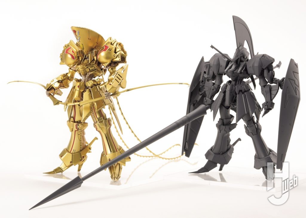 ザ・ナイト・オブ・ゴールドとL.E.D.ミラージュV3のプラモデルの画像