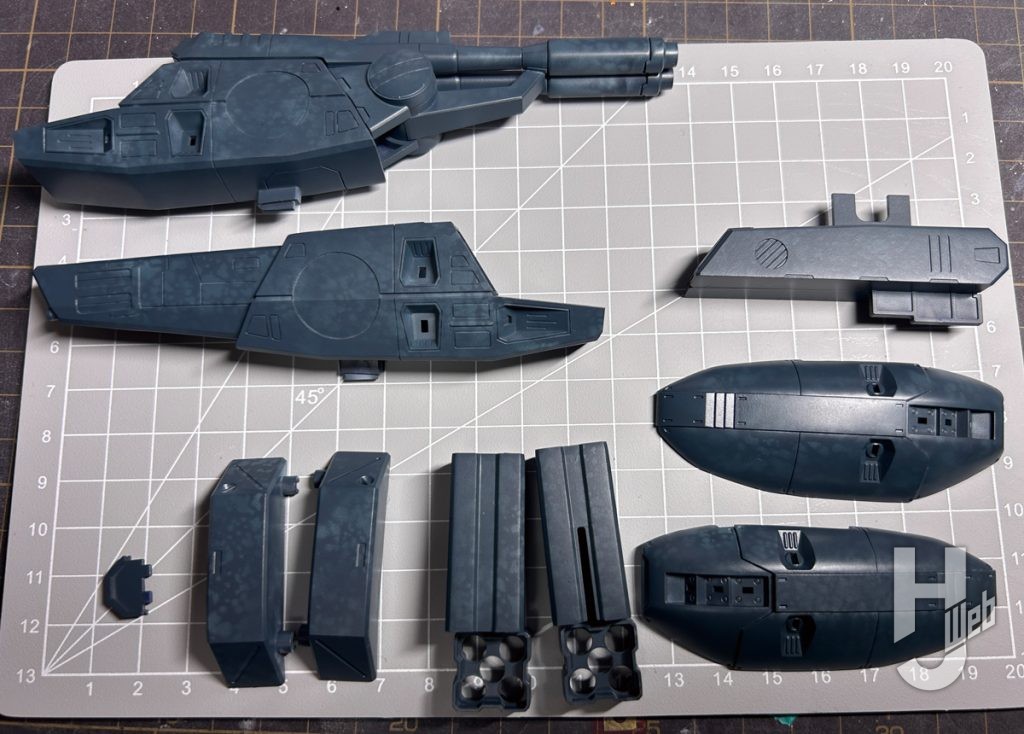VF-1S ストライクバルキリー（ロイ・フォッカー機）塗装したパーツ一式