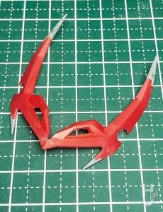 ドーパミン製作「雷神丸」頭部角パーツ製作途中