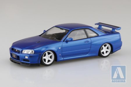 【2025年10月新製品】青島文化教材社「ニッサン R34スカイラインGT-R カスタムホイール(ベイサイドブルー、ブラックパール、ホワイトパール、アスリートシルバー)」