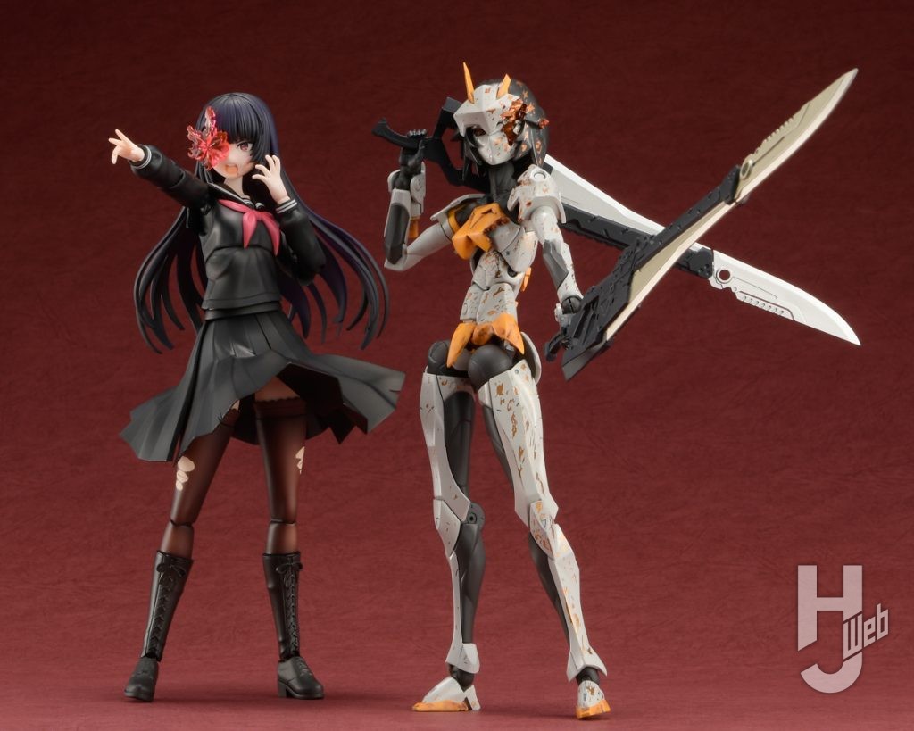 篝火真里亞とプリンシパルのプラモデルの全体画像その2