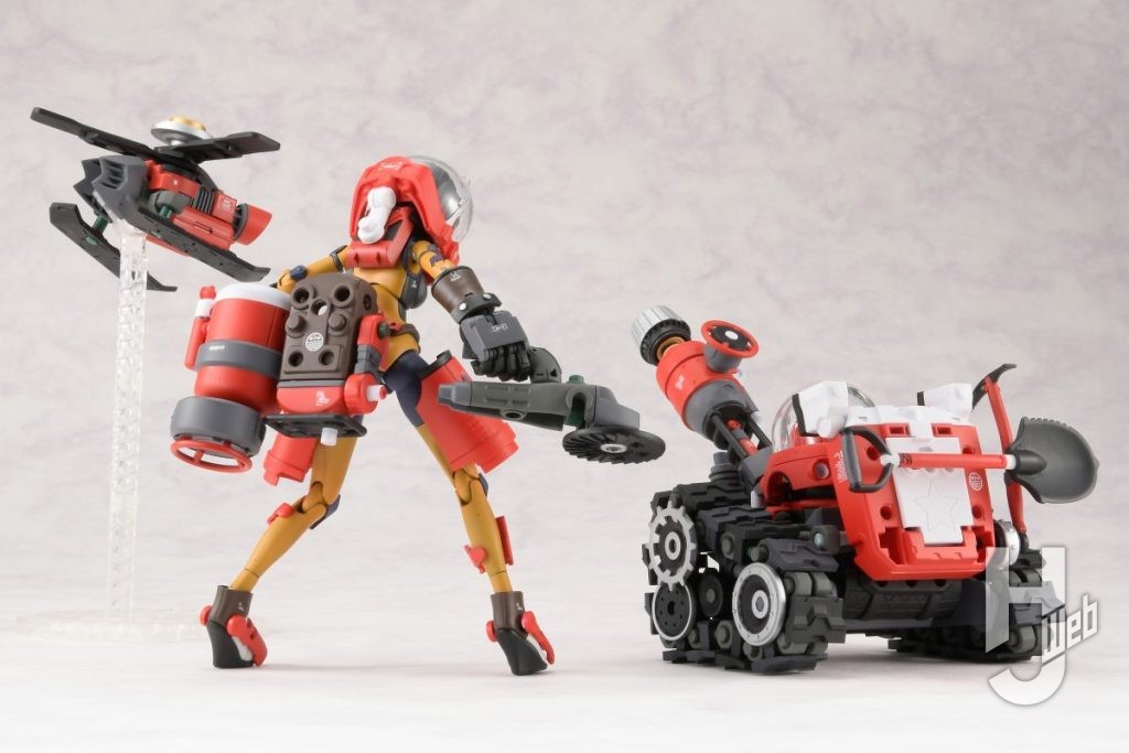 コスモスのスペースレスキューカスタムとメカ2機のプラモデルの全体画像その3
