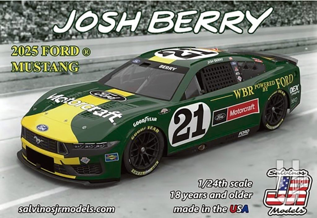 “ジョシュ・ベリー”#21 ウッド・ブラザーズ・レーシング スローバッスキーム フォード マスタング NASCAR 2025
