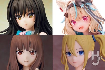 【フィギュア新製品】「シノマス」コラボ衣装の『ToLOVEる』古手川唯やVTuber「甘狼このみ」、『かぐや様』水着姿の伊井野ミコと早坂愛が立体化
