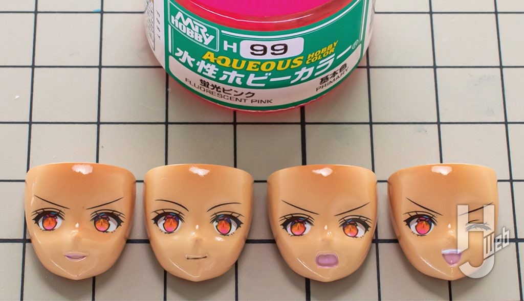 ニルエット製作「シャルメド〈アトラスフレイムVer.〉」フェイスパーツ塗装中