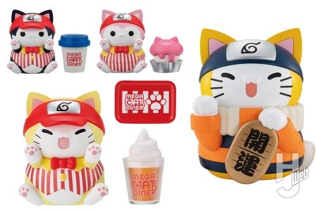 【NARUTO-ナルト-】忍たちが“ニャンともかわいい”ダイナー店員&お客様に大変身!約34cmの特大招きニャルトもチェック!【MEGA CAT PROJECT 5周年記念】