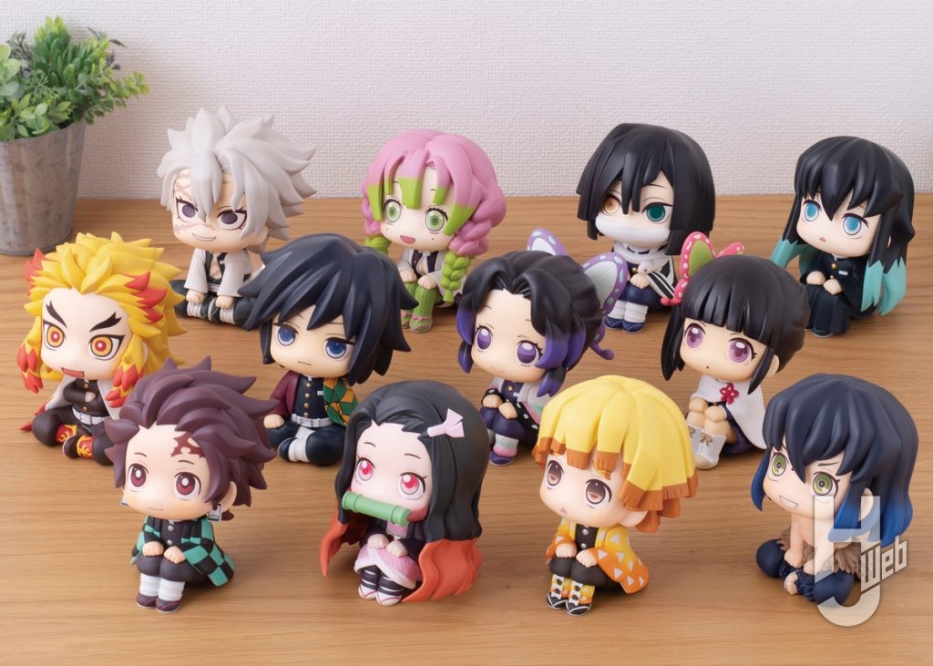 鬼滅の刃のデフォルメフィギュアの集合の画像