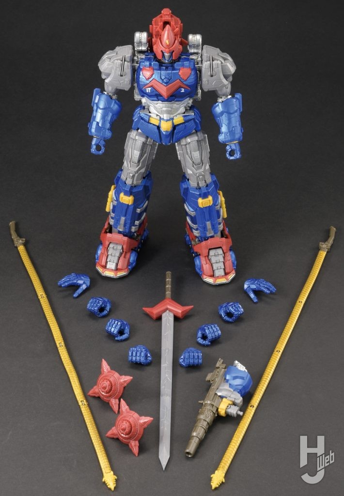 「超合金魂-VOLTES-V」と付属品パーツ