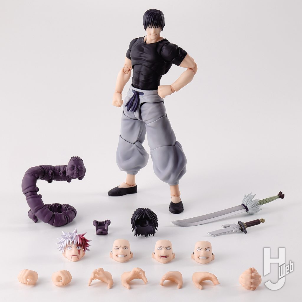 伏黒甚爾の可動フィギュアの付属パーツの画像