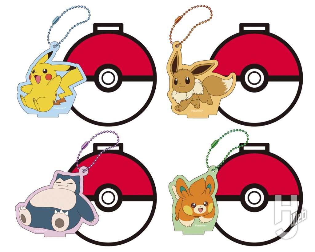 ポケモンのコースターキーチェーンの画像