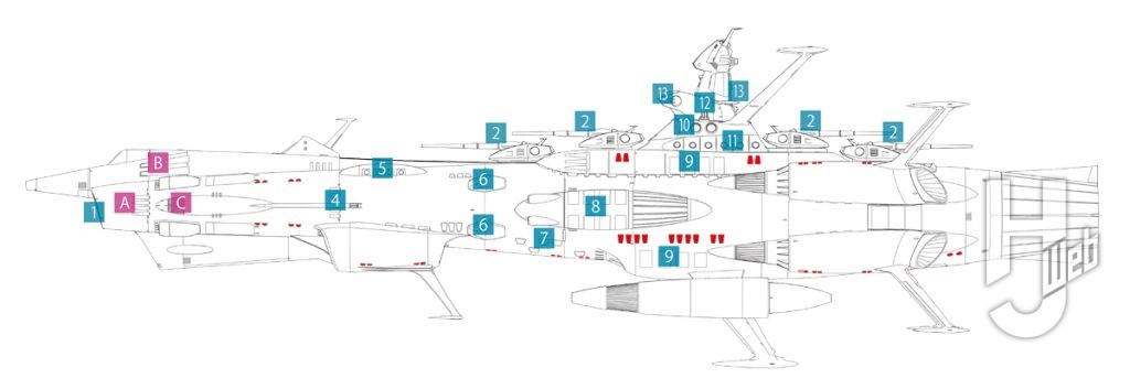 AAA-1アンドロメダ下面図解