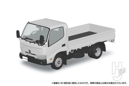 【2025年12月新製品】青島文化教材社「日野 デュトロ 平ボデー(ホワイト,ターコイズ,シルバー,ブルー)」