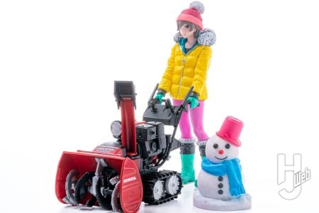 冬の景色に欠かせない除雪機とキュートな「みのり」が再登場！「PLAMAX MF-62 minimum factory みのり with ホンダ小型除雪機 HSS1170n（JX）」が再販決定！