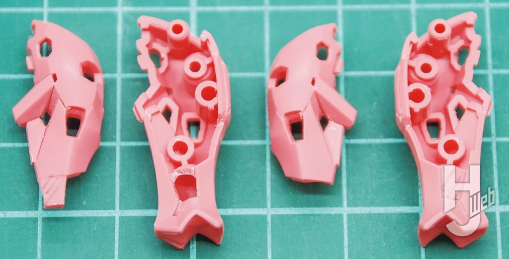 SSC製作「赤いガンダム」ふくらはぎ製作途中