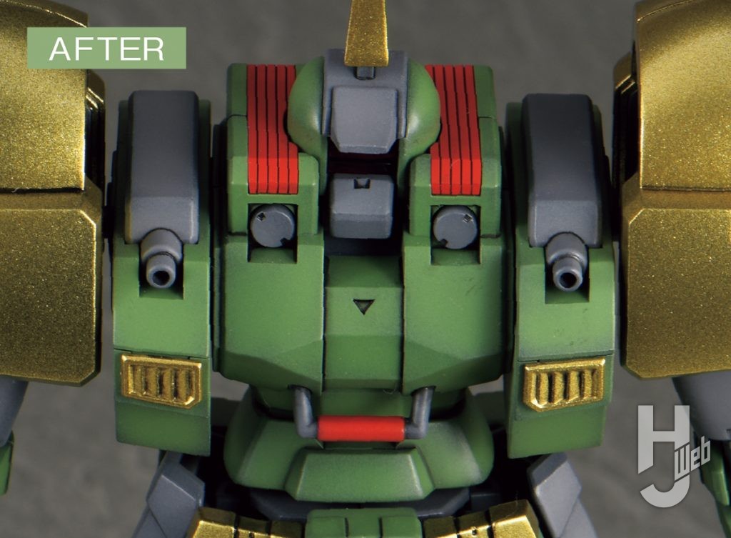 赤澤経治製作「HG レオン」肩口バルカンアップ
