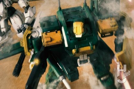 「MODEROID 烈華」をイサミ・アオ専用機に！ 武装のスクラッチ＆油絵の具を使用した“ドッティング”で重厚感アップ!!【勇気爆発バーンブレイバーン】