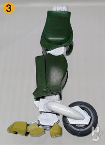 しろます製作「烈華イサミ・アオ専用機」脚ドッティング技法説明3
