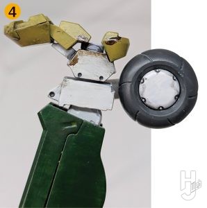 しろます製作「烈華イサミ・アオ専用機」脚ドッティング技法説明4