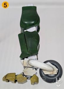しろます製作「烈華イサミ・アオ専用機」脚ドッティング技法説明5