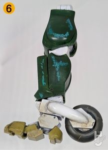しろます製作「烈華イサミ・アオ専用機」脚ドッティング技法説明6