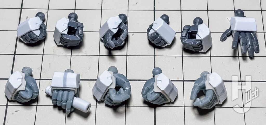 不破優製作「アシュセイヴァー」ハンドパーツ一覧