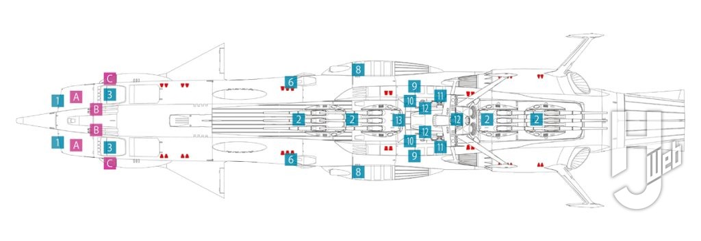 AAA-1アンドロメダ上面図解