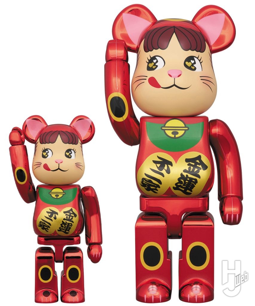 招き猫ペコちゃんのベアブリックの画像
