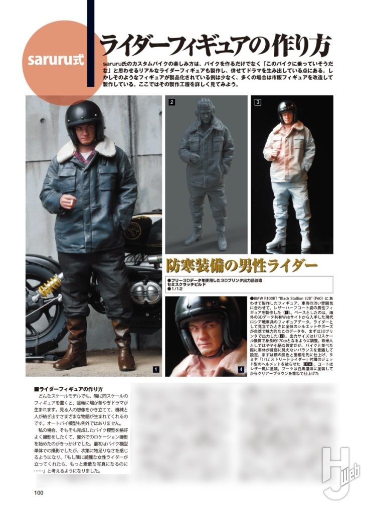 バイク模型製作の教科書 カスタムバイク編　saruruのモーターサイクルカスタムサンプルページ3