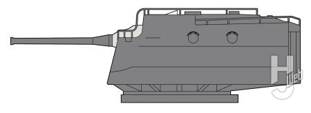 駆逐艦雪風三年式12.7cm連装砲C型イラスト