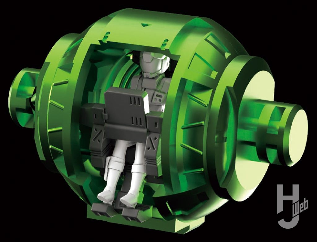 「PERFECT GRADE UNLEASHED νガンダム」コックピット