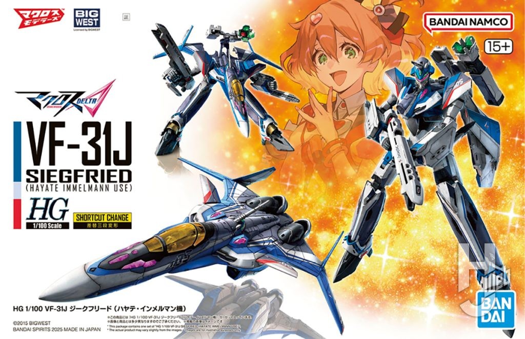 HG 1/100 VF-31J ジークフリード（ハヤテ・インメルマン機）パッケージ