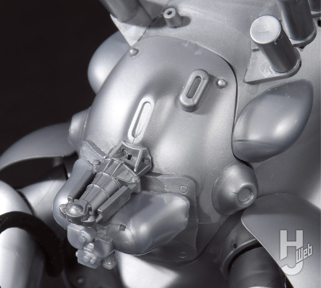 横山宏製作「重装甲戦闘服 MK44G-6 ゴールドナイト」未塗装成型色仕上げ顔アップ