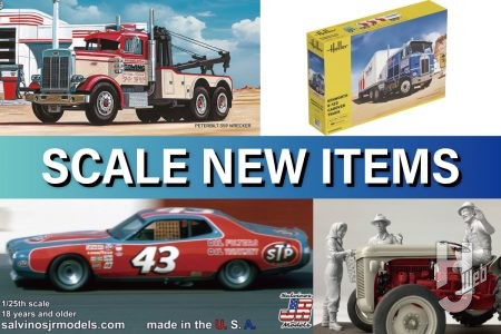 エレールの「ピータービルト359 レッカー」や「リチャード・ペティ 1974 ダッジ・チャージャー」など最新のカーモデルを紹介！