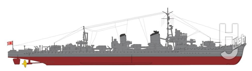 駆逐艦雪風右舷イラスト
