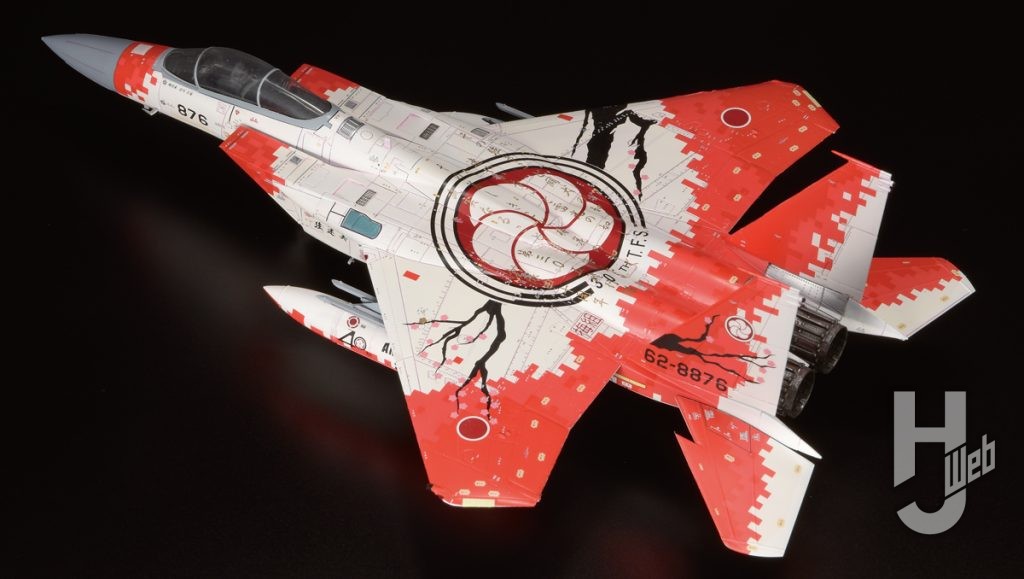 けんたろう製作「F-15Jイーグル第305飛行隊“梅組”デジタル迷彩」後方