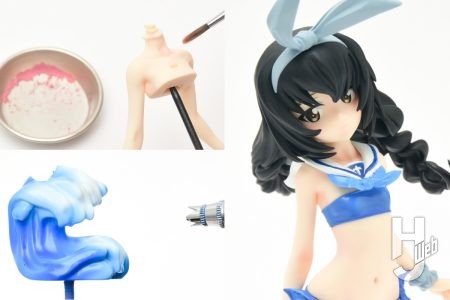 レジンキット「キャラグミン」に“あんこうチーム”5人目・冷泉麻子(水着ver.)が登場! エアブラシでの塗装をメインに製作実践!【ガールズ&パンツァー】