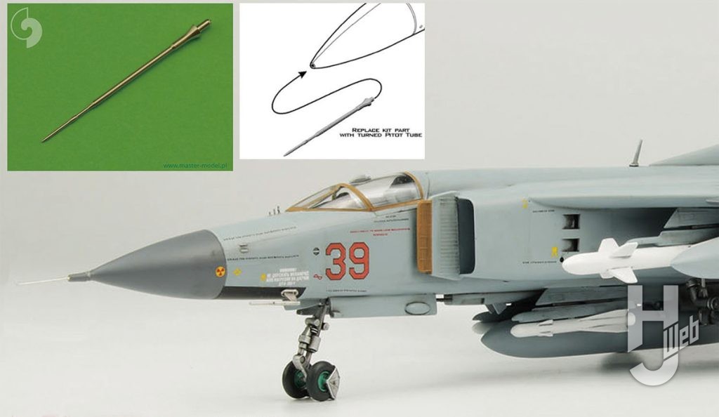 ソ連空軍戦闘機 MiG-23MF フロッガー“ソビエト連邦空軍”金属製ピトー管付属
