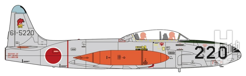 T-33Aシューティングスター右側面イラスト