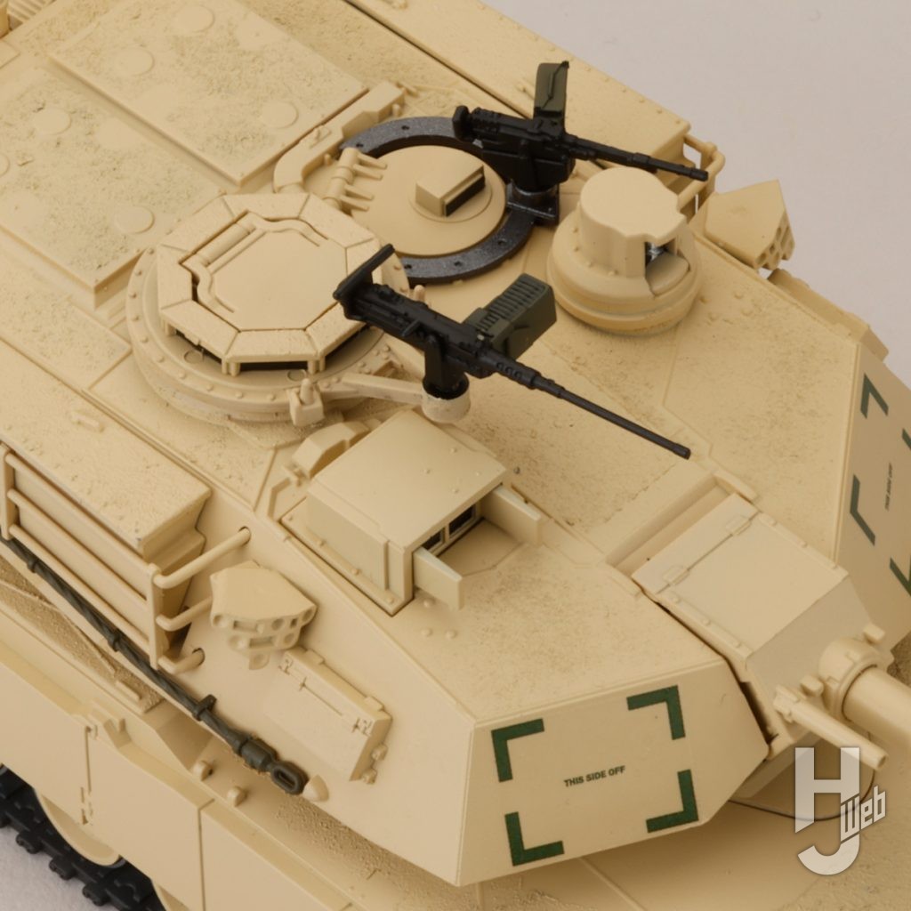 M1A2エイブラムスのフィギュアの俯瞰のアップ画像