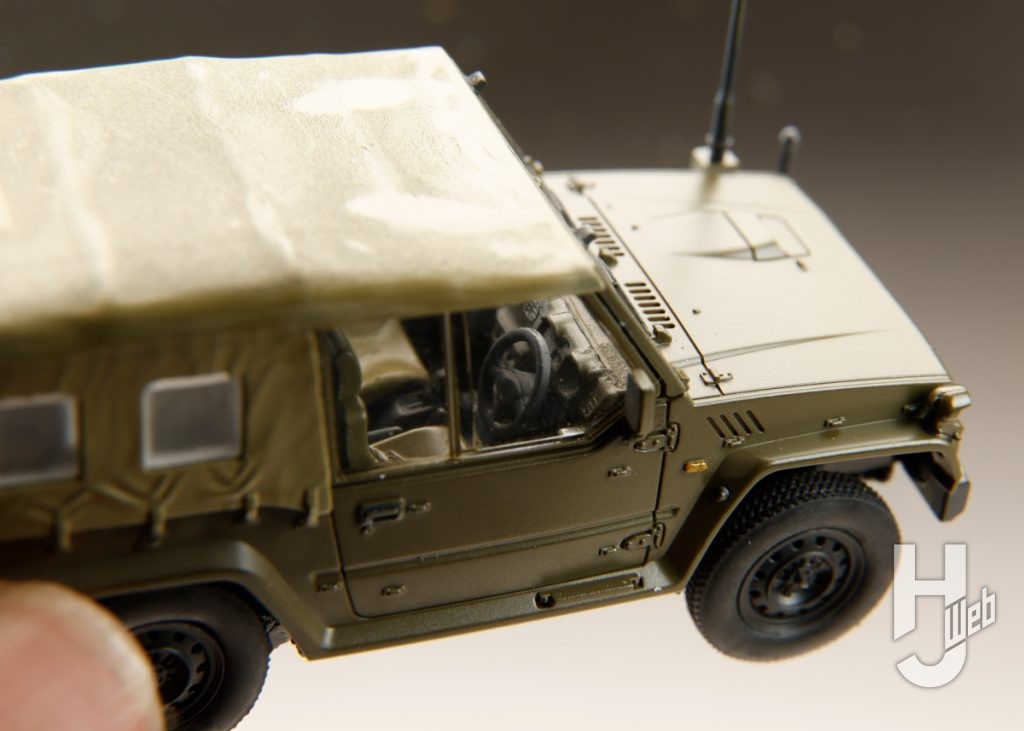 新73式小型トラックのフィギュアのアップ画像
