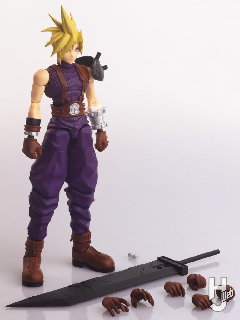 ファイナルファンタジーVII ストラクチャーアーツ「クラウド・ストライフ」のキット収録パーツの一覧画像