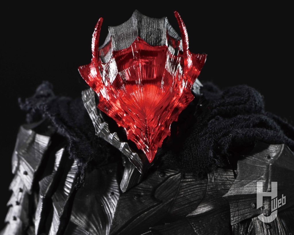 BUILD ART MASTERLINE「ベルセルク ガッツ 狂戦士の甲冑 “怒り”」の頭部のアップ画像