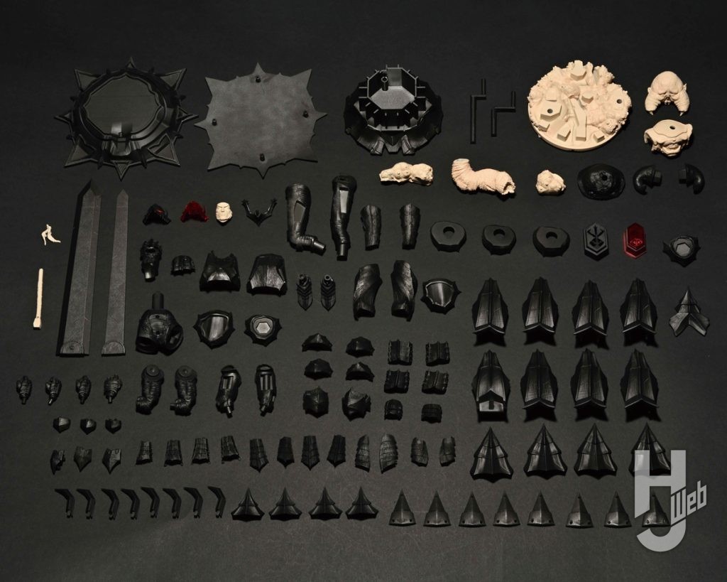 BUILD ART MASTERLINE「ベルセルク ガッツ 狂戦士の甲冑 “怒り”」のパーツ一覧の画像